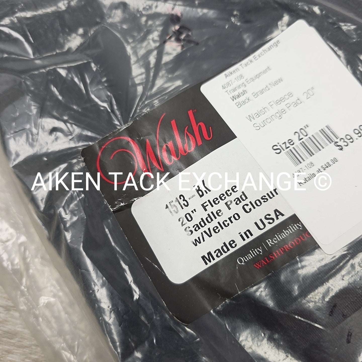 Walsh Fleece Surcingle Pad, 20"