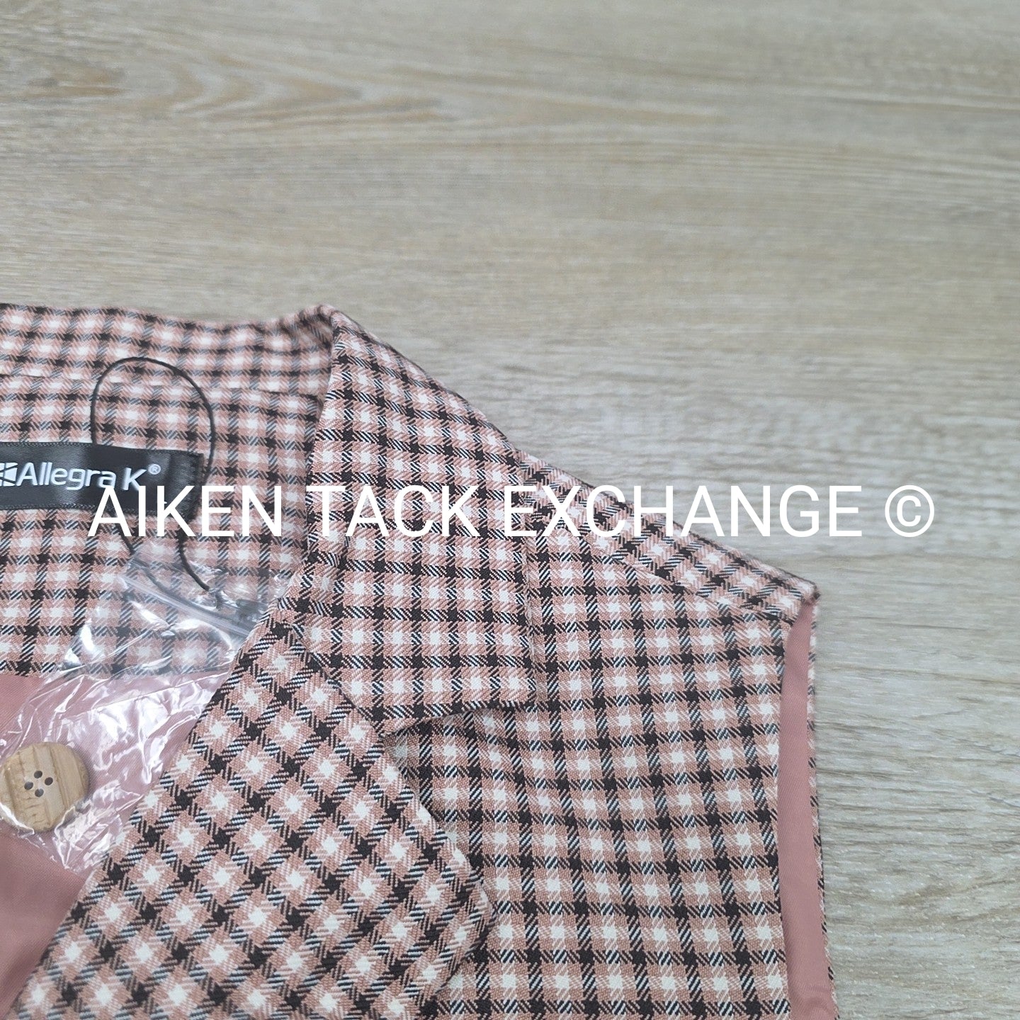 Allegra K Plaid Vest, Size Large