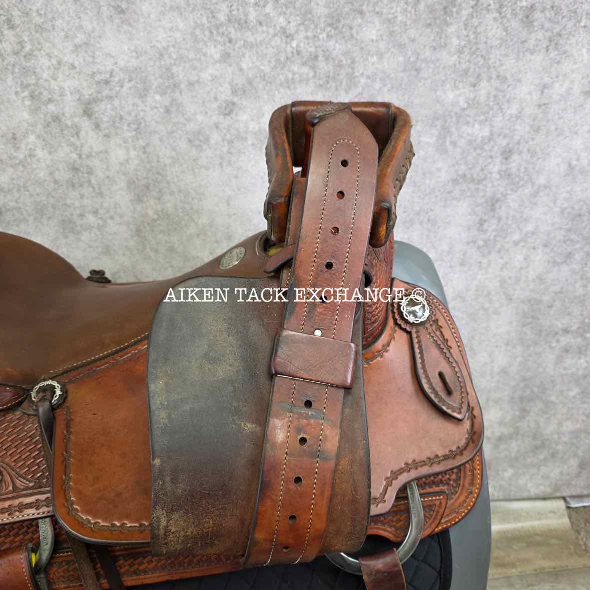 Martin Saddlery Western Saddle, 17.5" Seat, Wide Tree - Full QH Bars