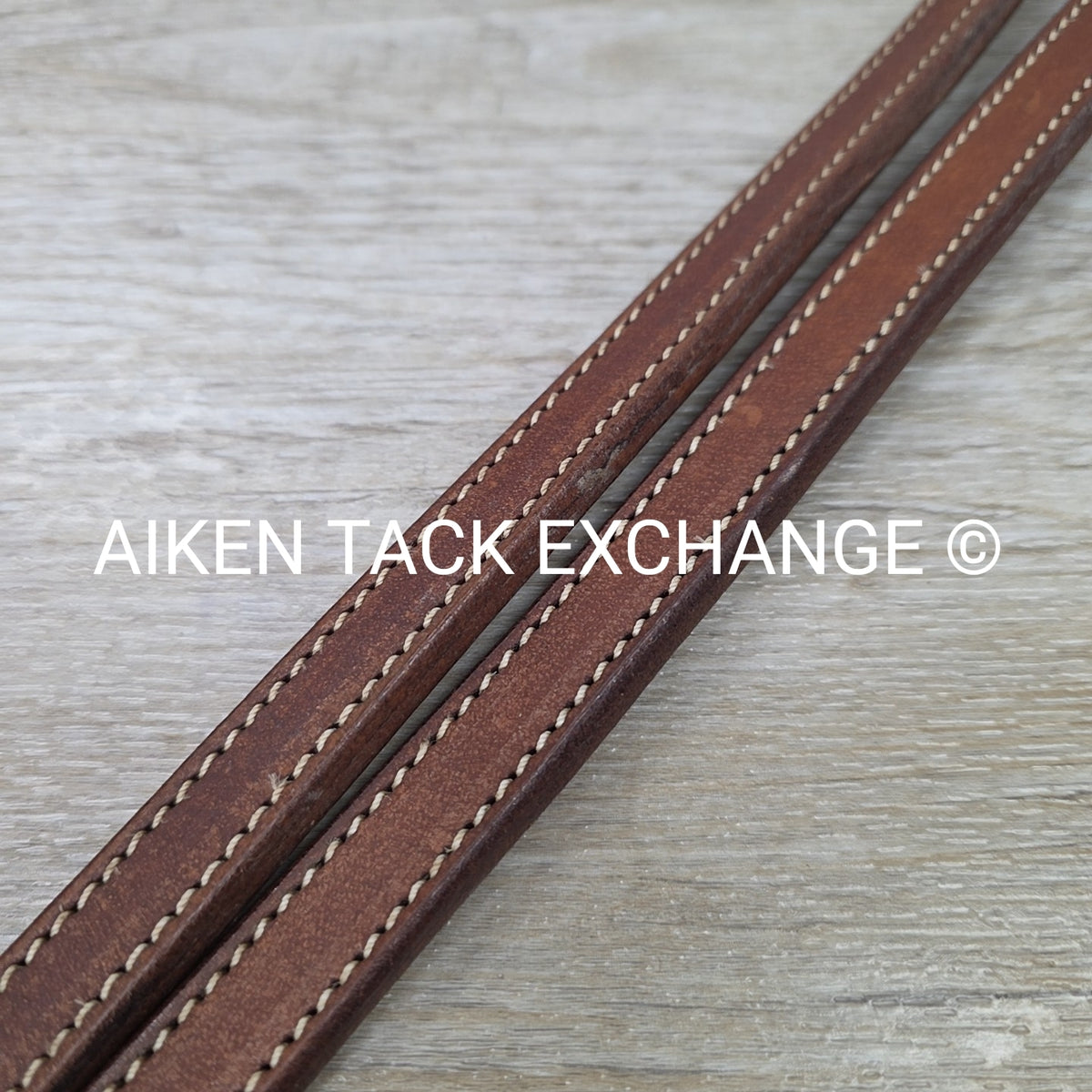 Western Split Reins with Rawhide Braiding