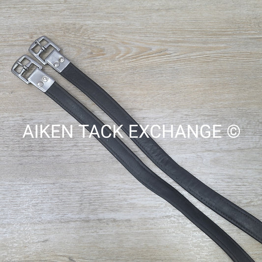 KL Select Black Oak Stirrup Leathers, Black, 60"