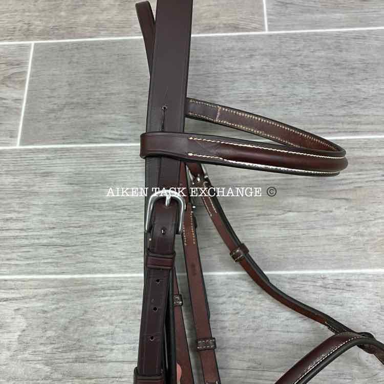 Crosby Plain Raised Bridle with Matching Laced Reins, Sized Cob