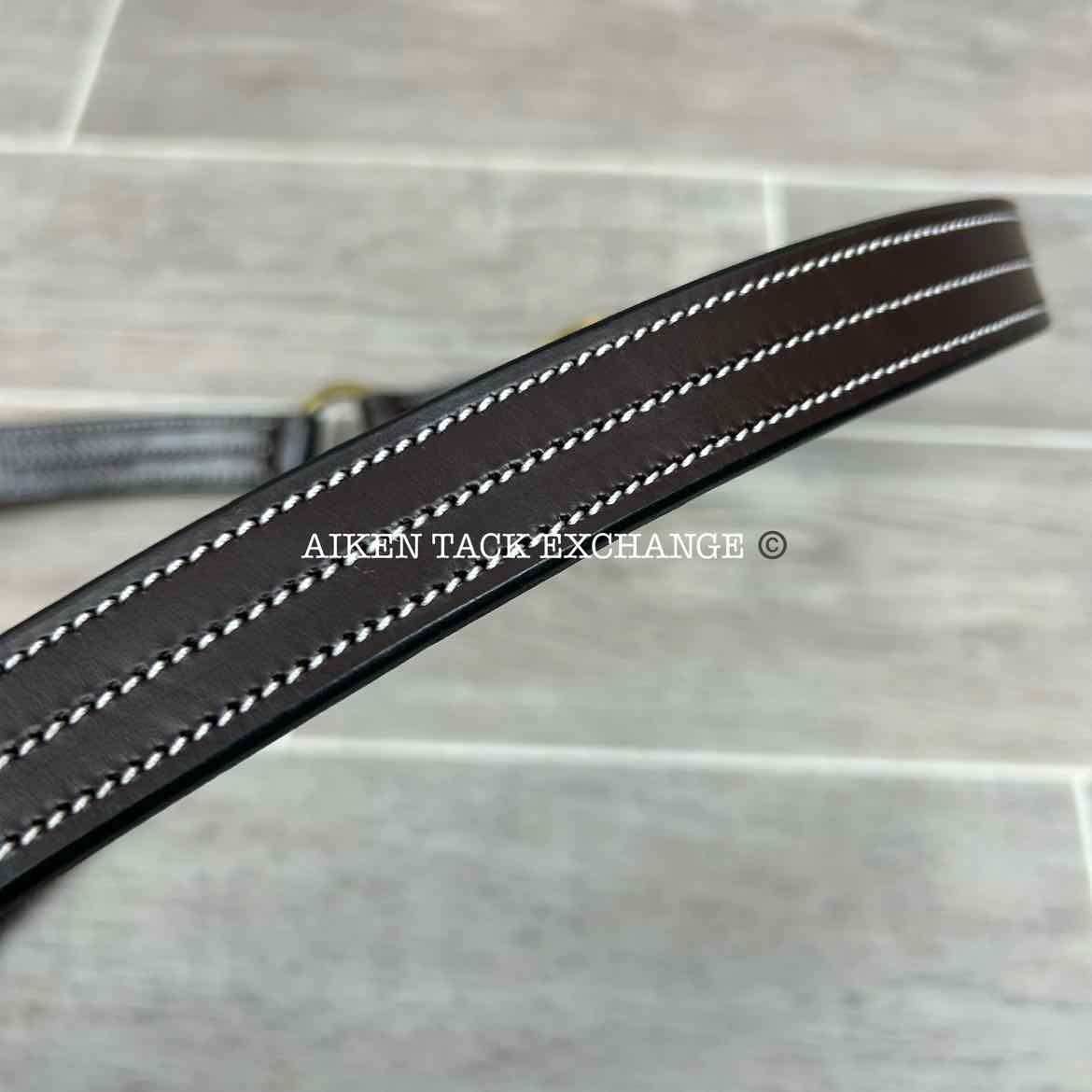 KL Select Black Oak Pine Leather Halter, Brown/Brown, Oversize