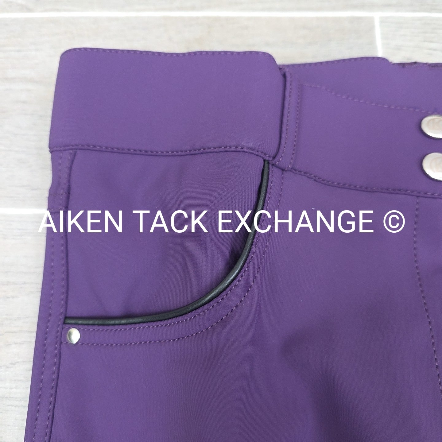 KL Select Gabrielle Knee Patch Breeches, Purple, Women's Size 30R