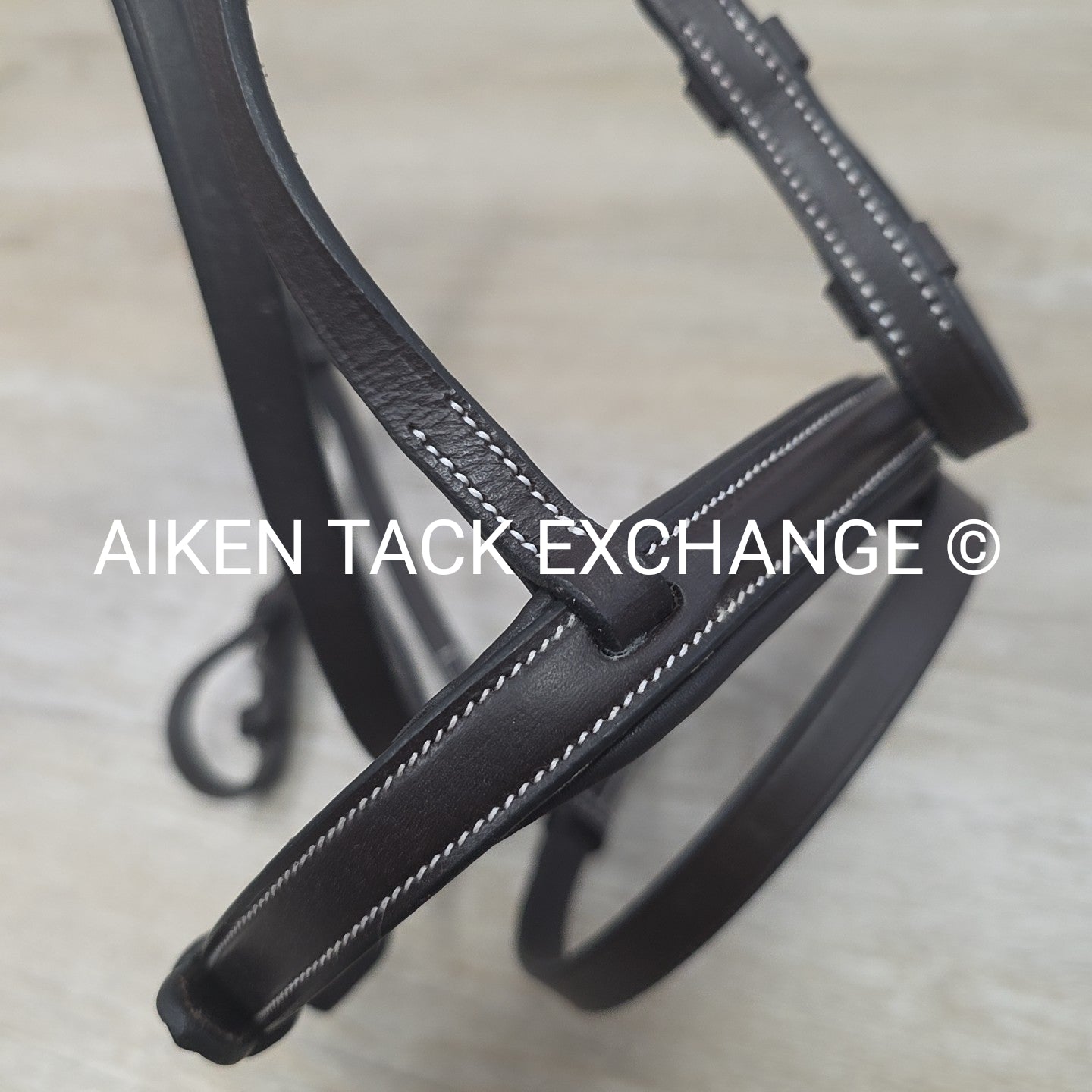 HDR Pro Mono Crown Flash Bridle with Rubber Reins, Havana, Size Cob