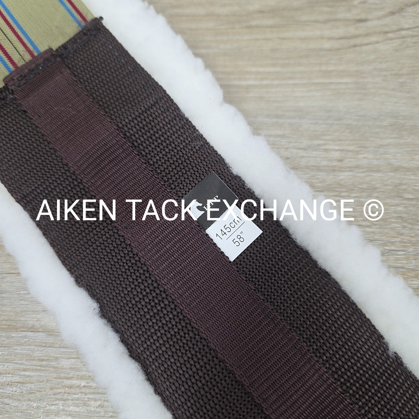 HFP Fleece Girth with Double End Elastic, Brown, 58"