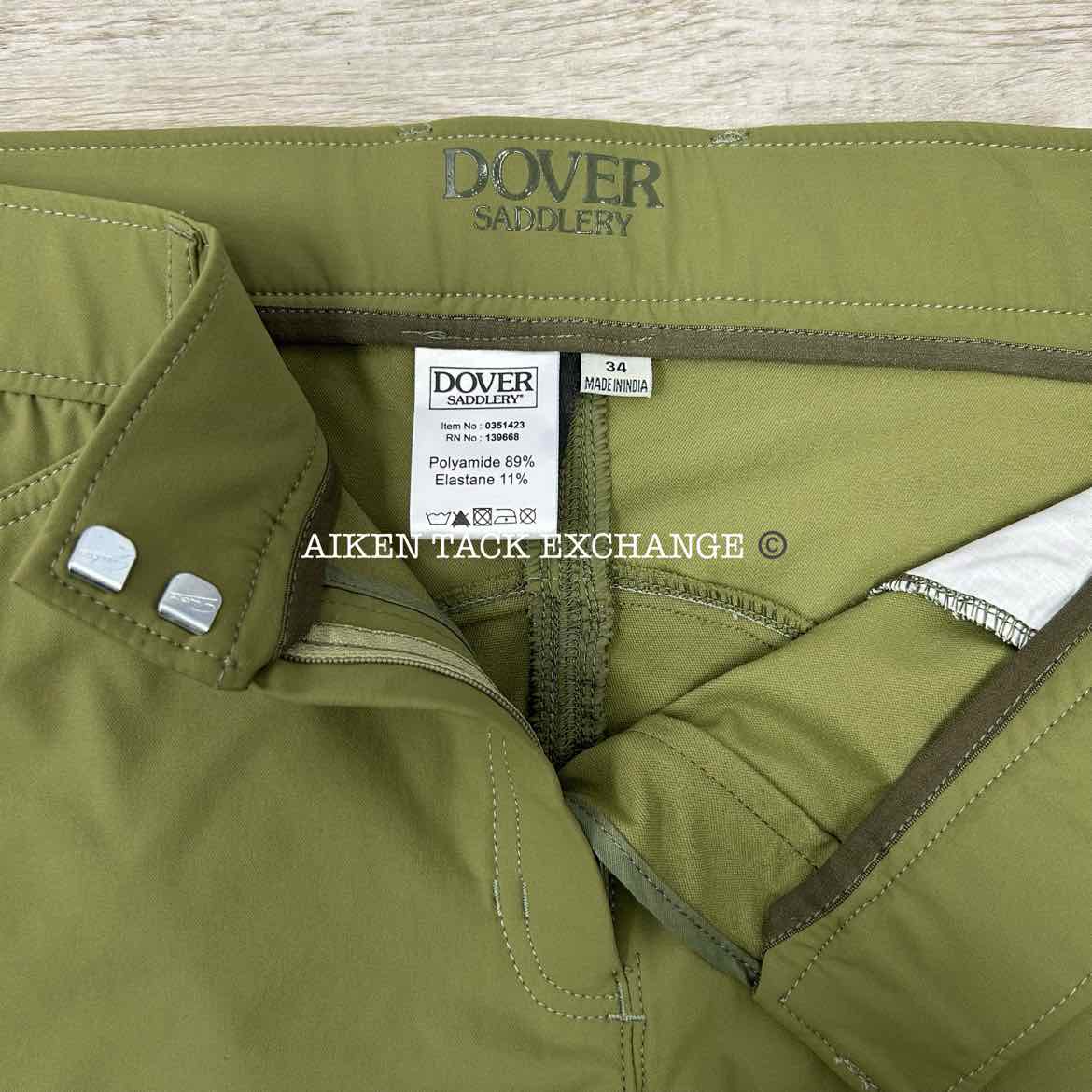 Dover Saddlery Wellesley Silicone Grip Full Seat Breeches, Women's 34