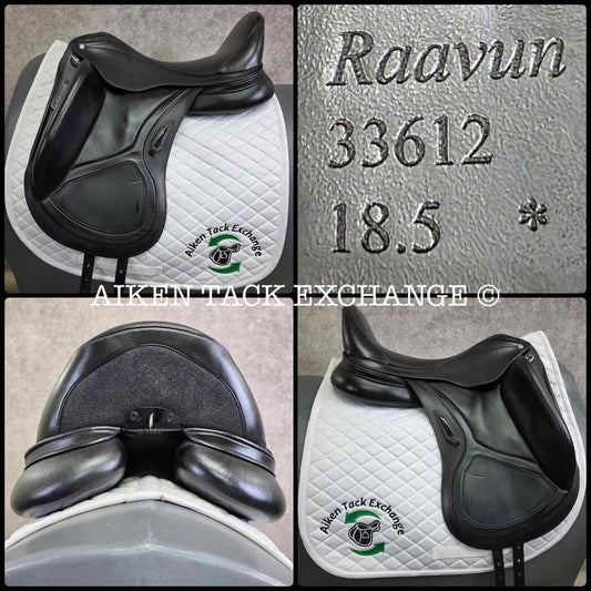 2020 Aviar Raavun 1.0 Monoflap Dressage Saddle, 18.5" Seat, Adjustable Tree, Foam Panels