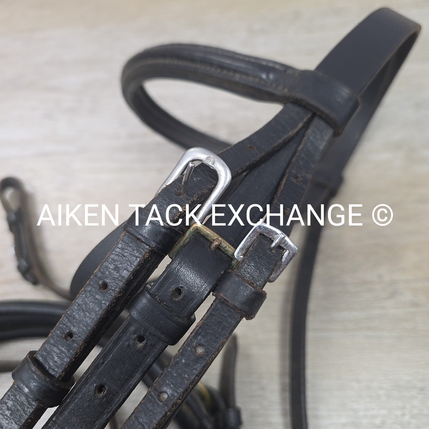 BARGAIN BUNDLE: Flash Dressage Bridle, Fancy Stitched Flash Noseband & Plain Rai