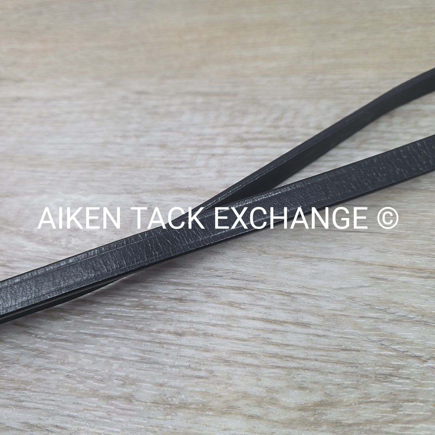 Flat Plain Curb Rein, Black, 54"