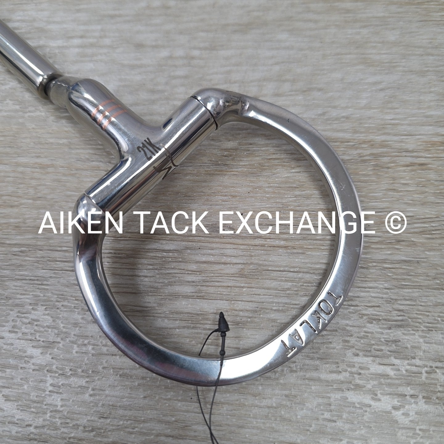 Myler Eggbutt without Hooks Forward Tilt Ported Barrel Bit MB 36 6"