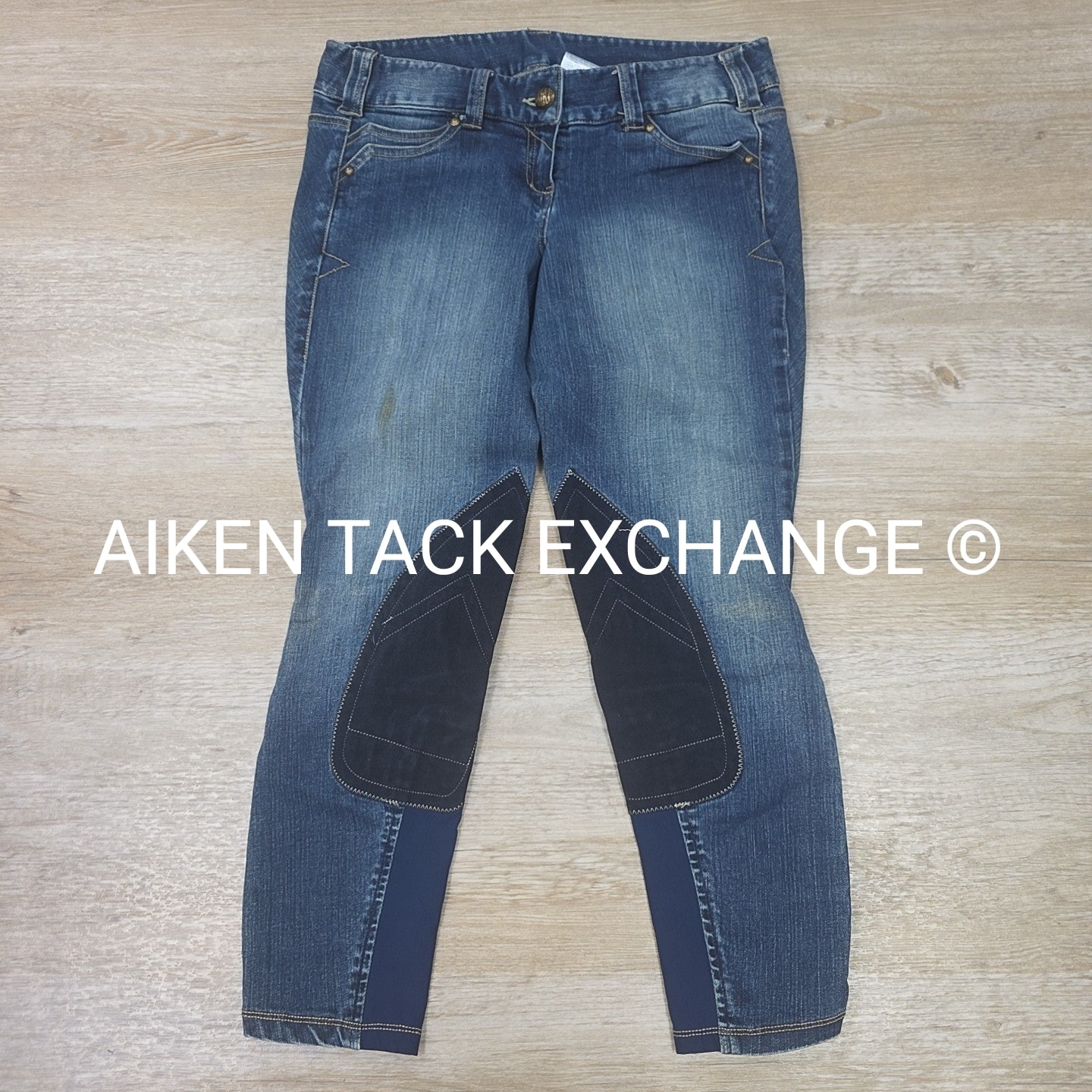 Ariat Denim Knee Patch Breeches, Women's 26R (have blemish)
