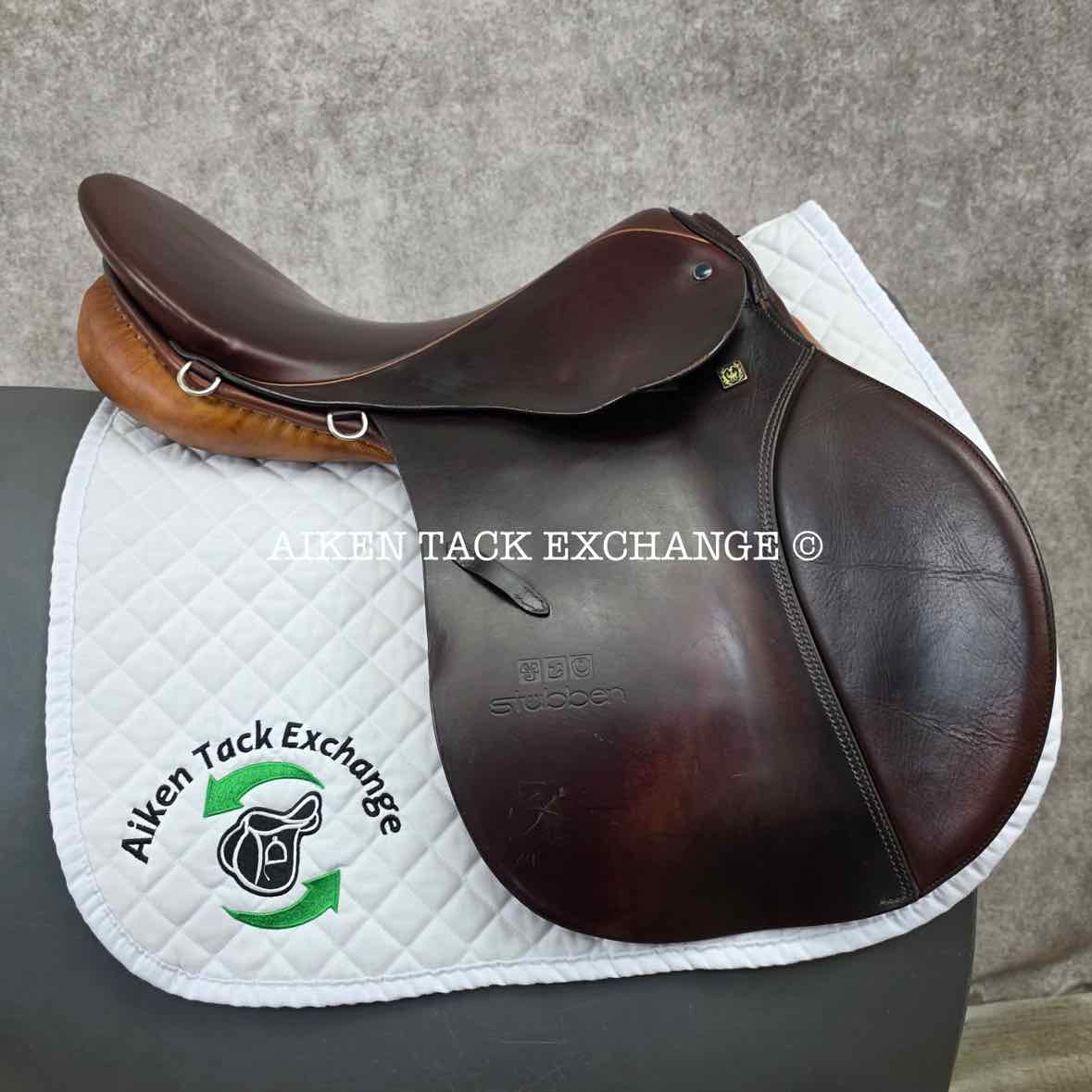 **SOLD** Stubben Siegfried Extra All Purpose Jump Saddle, 18.5" Seat, 30cm Tree - MW, Wool Flocked Panels