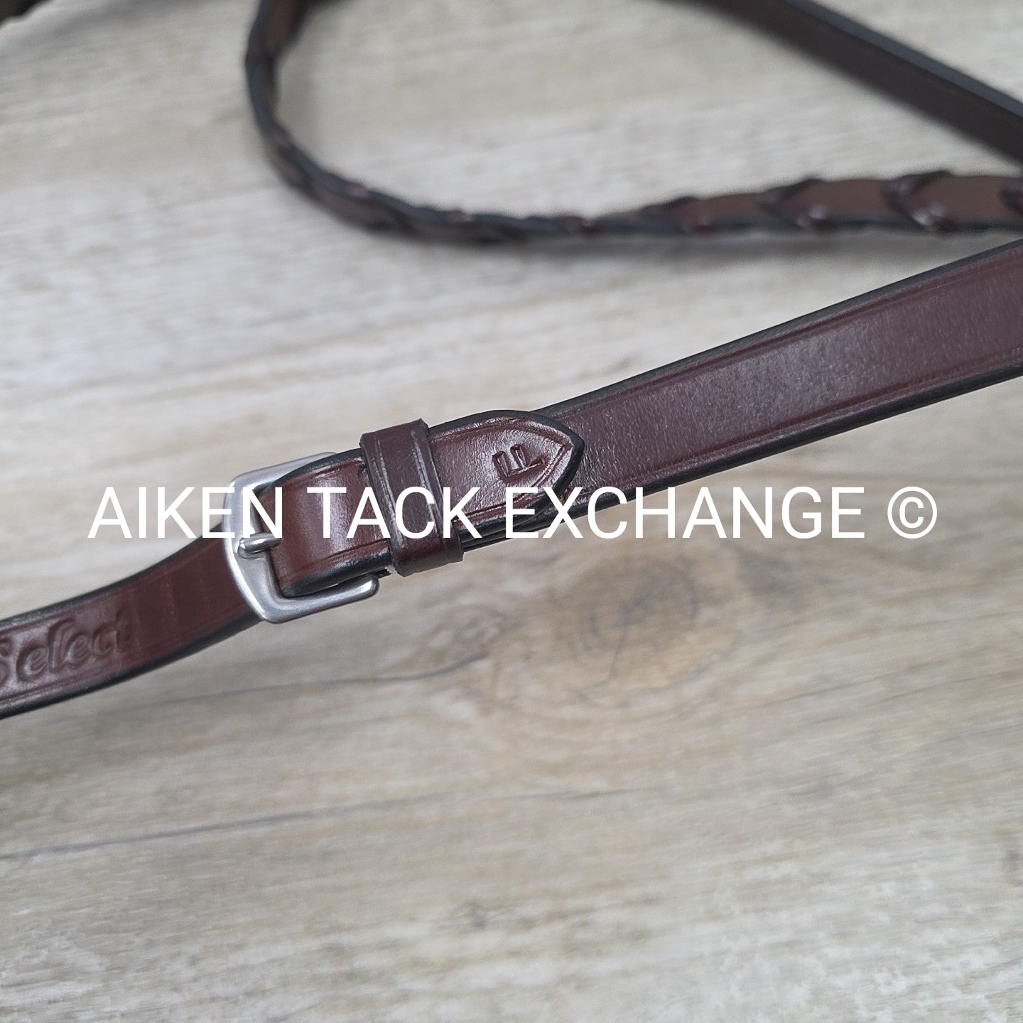 KL Select Round Raised Fancy Stitched Laced Reins, Brown, Size Full