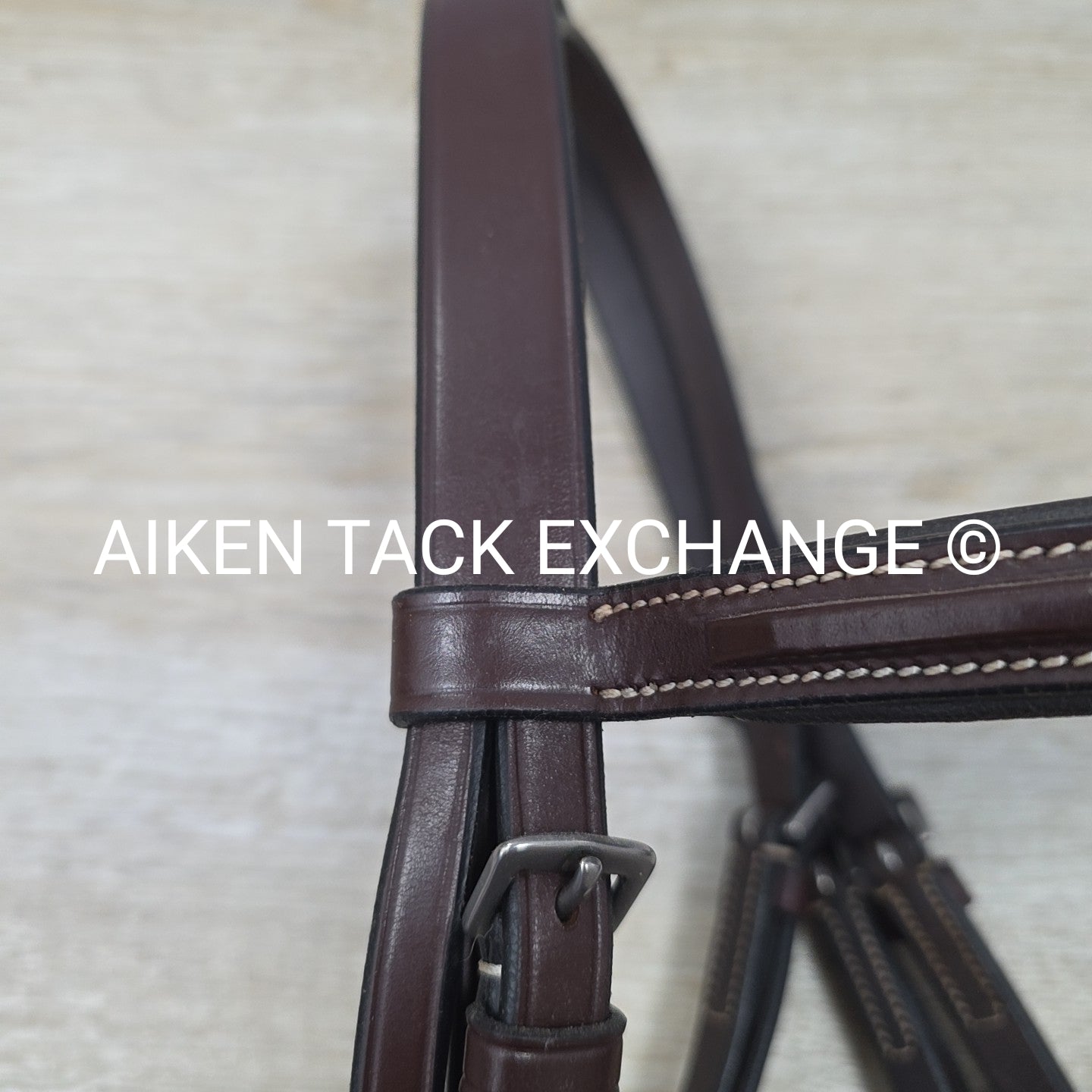 KL Select Red Barn Tryon Hunter Bridle, No Reins, Brown, Oversize