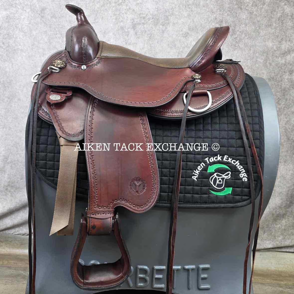 2017 Circle Y 1566 Nova Flex2 Trail Plus Western Saddle, 16" Seat, Wide Tree - Full QH Bars