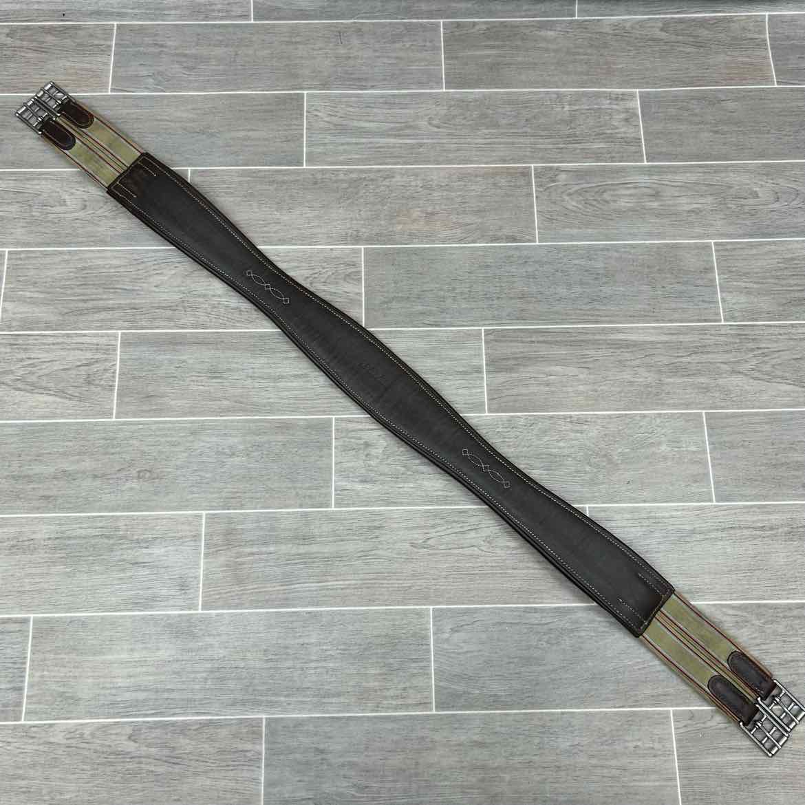 M. Toulouse Double Elastic Girth, Brown, 52"