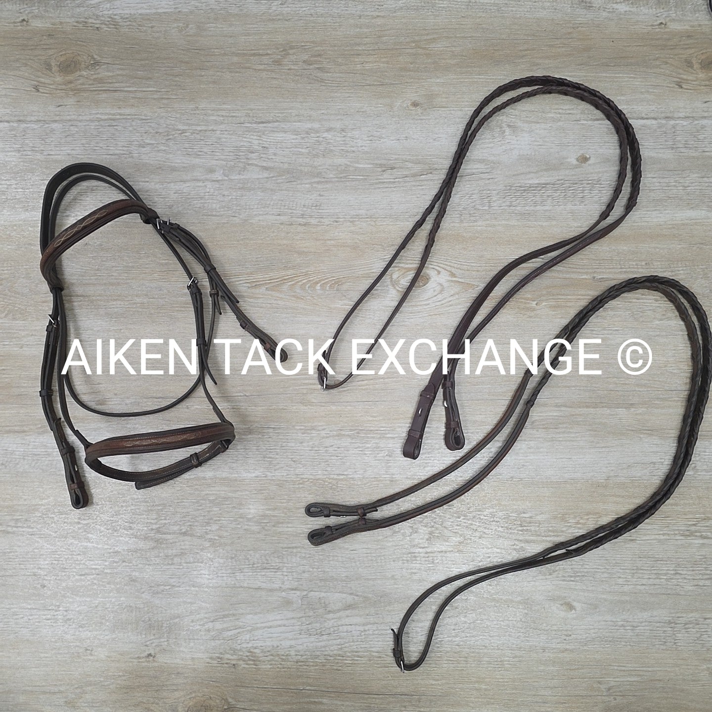 BARGAIN BUNDLE: Fancy Stitched Bridle with 2 Pairs Fancy Stitch Laced Reins