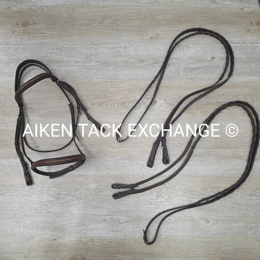 BARGAIN BUNDLE: Fancy Stitched Bridle with 2 Pairs Fancy Stitch Laced Reins