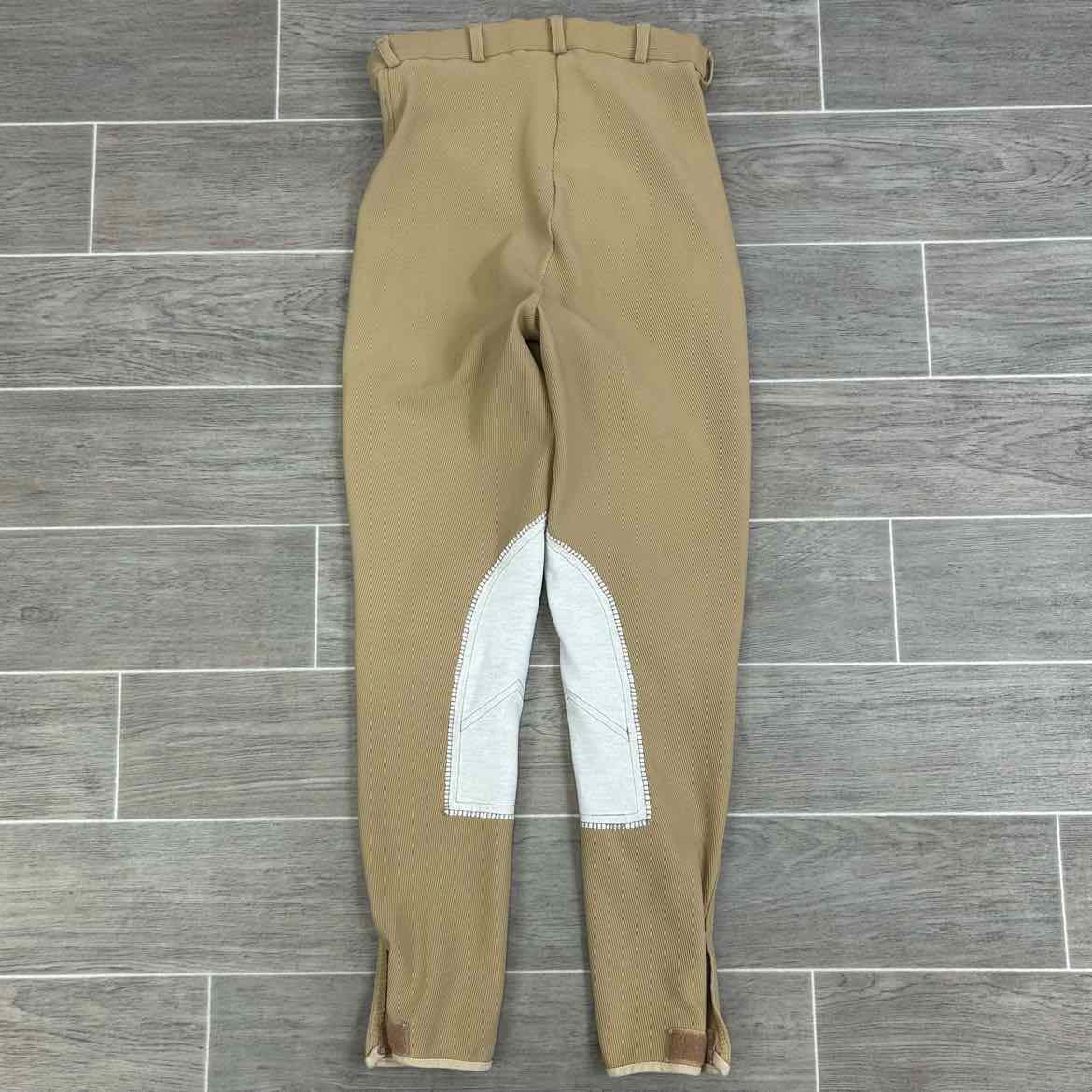 TuffRider Ribbed Knee Patch Breeches, Tan, Women's 26