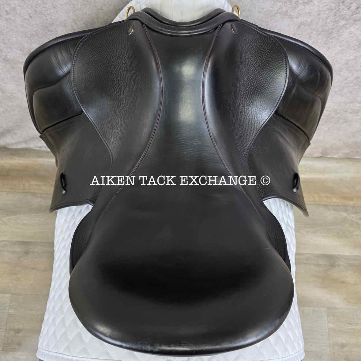 JRD Alvina Dressage Saddle, 18" Seat, Medium Wide Tree, Wool Flocked Panels