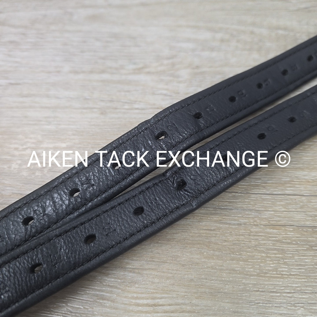 KL Select Black Oak Calf Lined Stirrup Leathers, Black, 54"