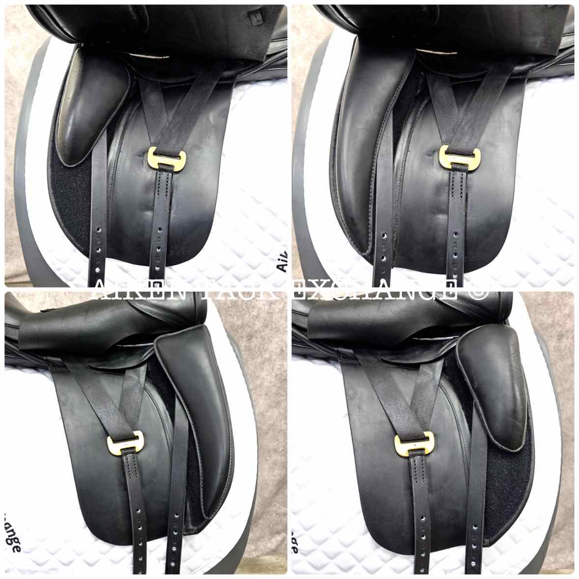 2007 Black Country Eloquence Dressage Saddle, 18" Seat, Wide Tree, Wool Flocked Panels