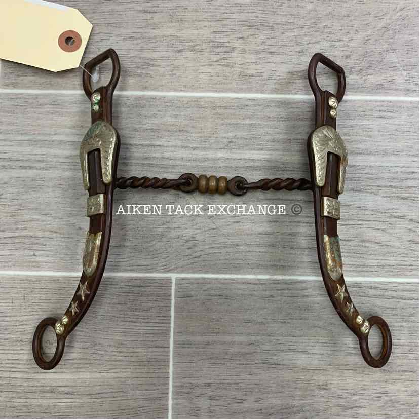 Classic Equine Gist Copper Dogbone Twisted Shanked Bit 5.5"