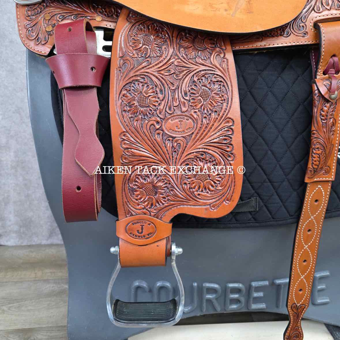 Circle J Western Saddle, 17" Seat, Regular Tree - Semi QH Bars