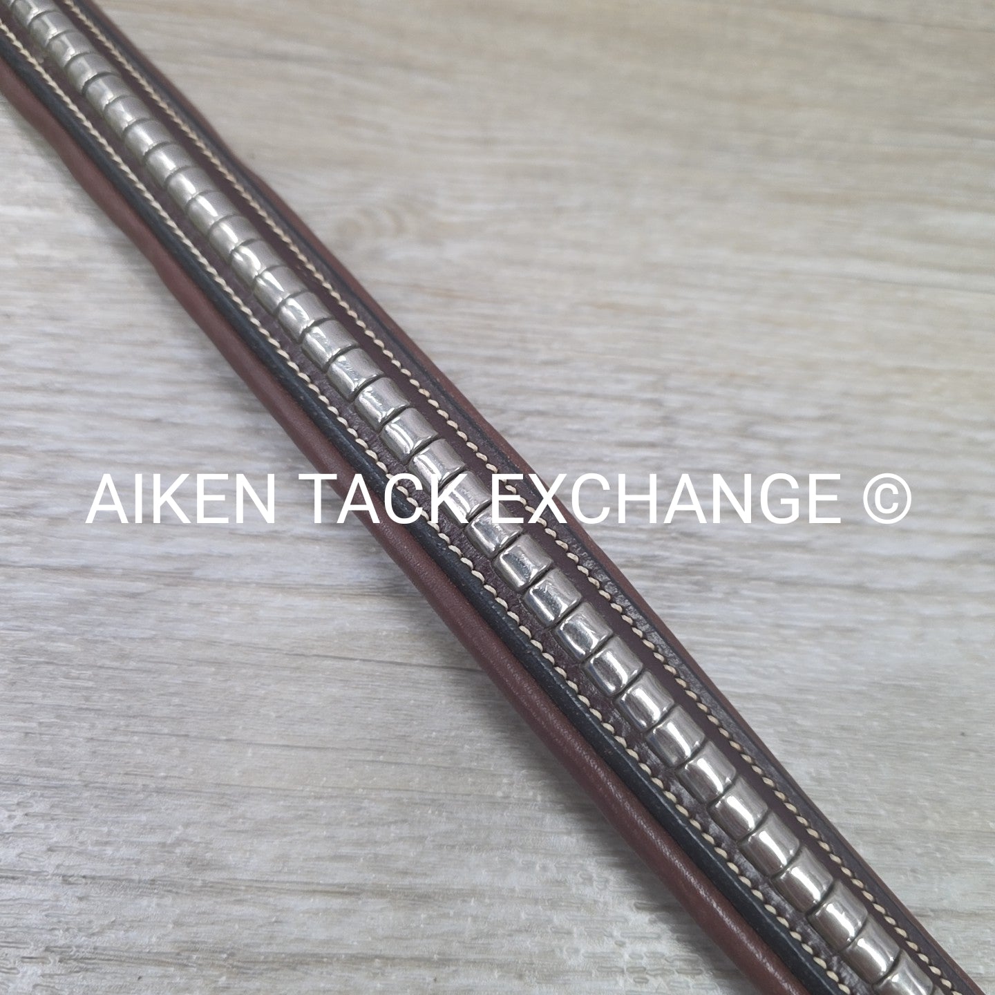Padded Clincher Browband, Brown, 16"