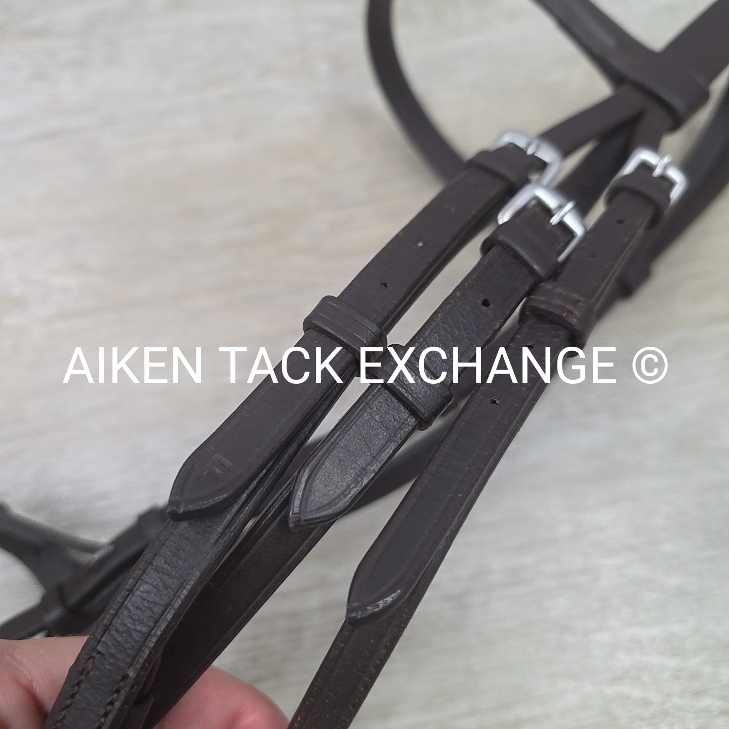 Plain Raised Bridle, No Reins, Brown, Size Full