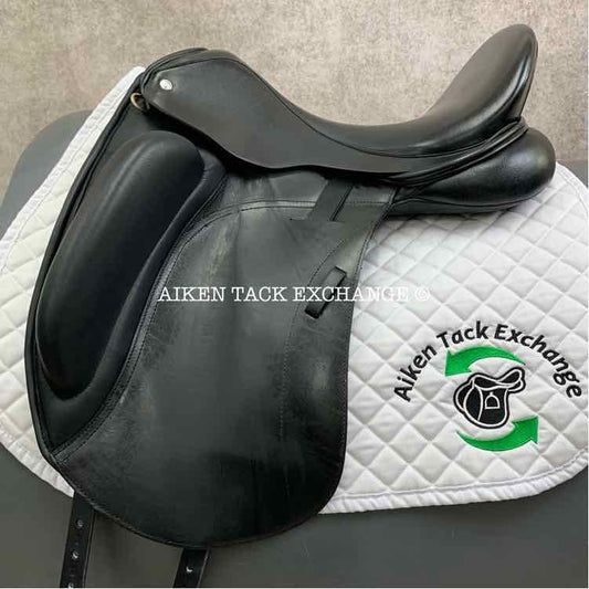 **SOLD** 2016 Custom Saddlery Signature Steffen's Advantage Monoflap Dressage Saddle, 17" Seat, Adjustable Tree, Wool Flocked Panels