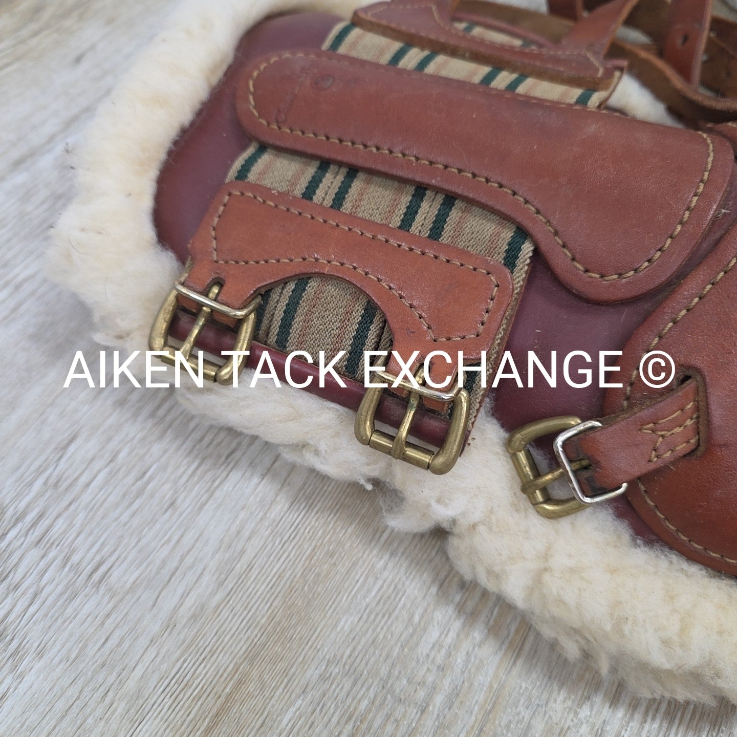 Classic Equine Fleece Lined Open Front Boot Set, Front & Back, Buckle Closure, S
