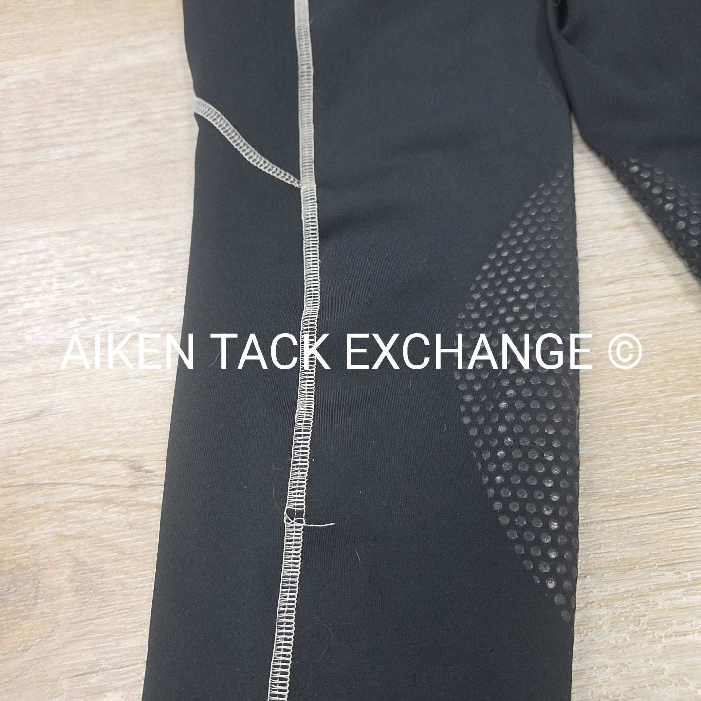 Dover Saddlery Riding Sport Fleece Lined Silicone Grip Knee Patch Tights, Size L