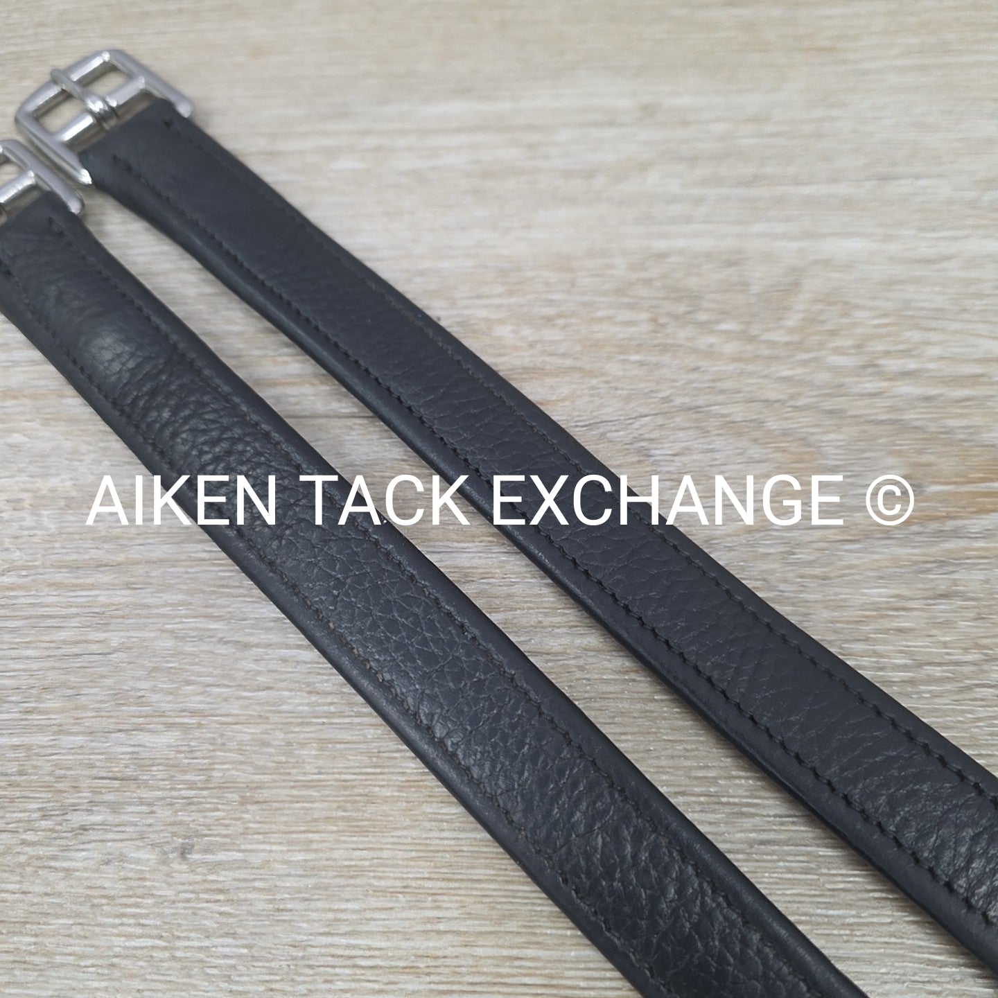 Bruno Delgrange Nylon Lined Stirrup Leathers, Black, 165 cm / 65"