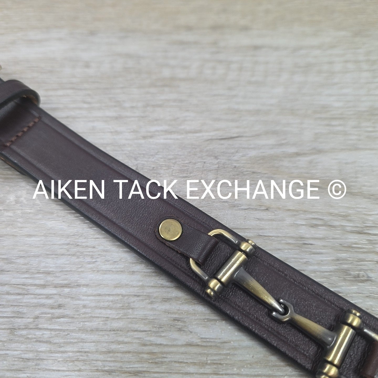 Tory Leather Snaffle Bit Belt, Brown, 34