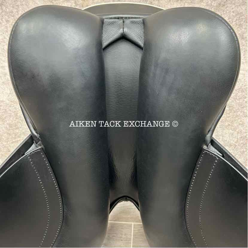 **SOLD** 2020 Black Country Eloquence Dressage Saddle, 18.5" Seat, Medium Wide Tree, Wool Flocked Panels