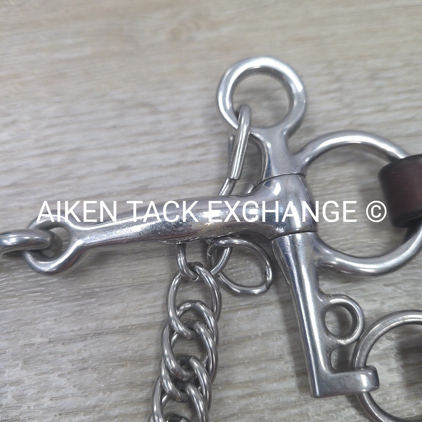 Single Joint Short Shank Pelham Bit with Leather Bit Converters 5"