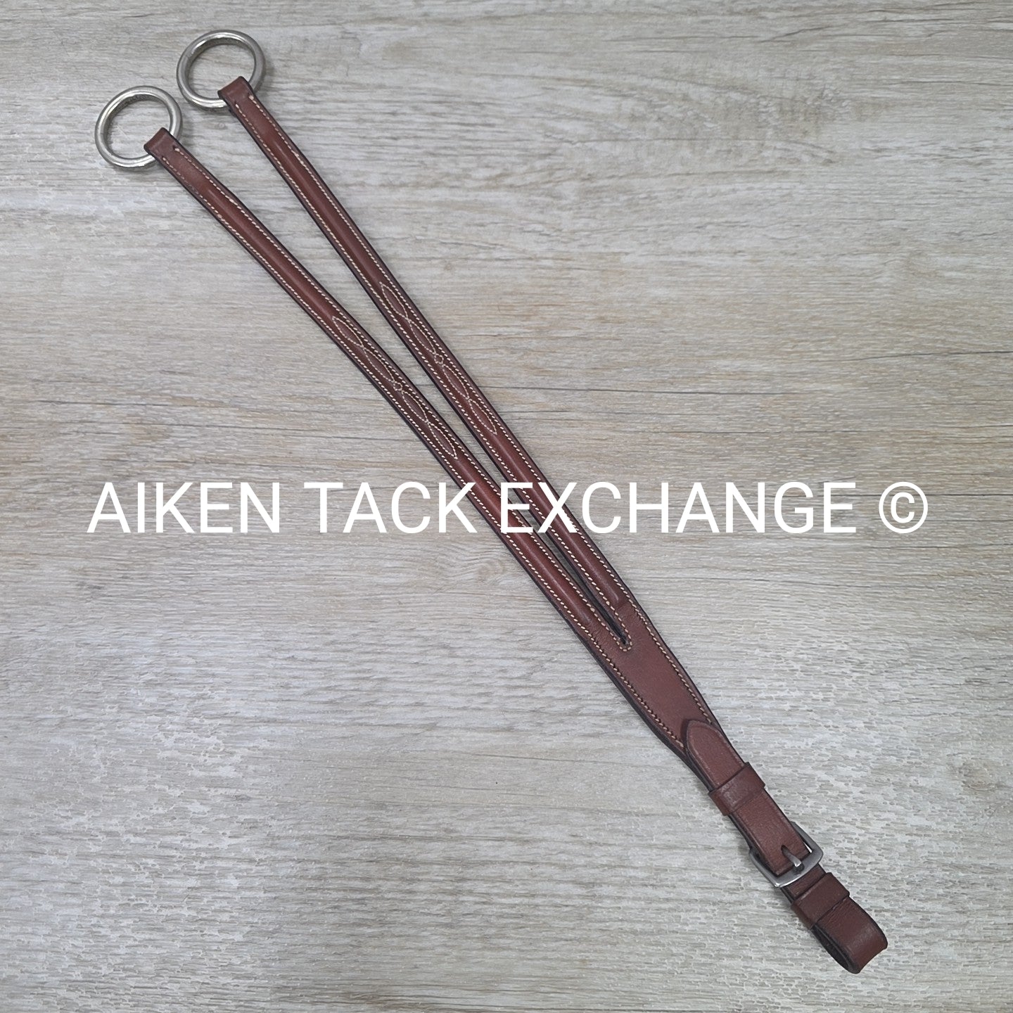 Fancy Stitched Round Raised Running Martingale Attachment, Brown