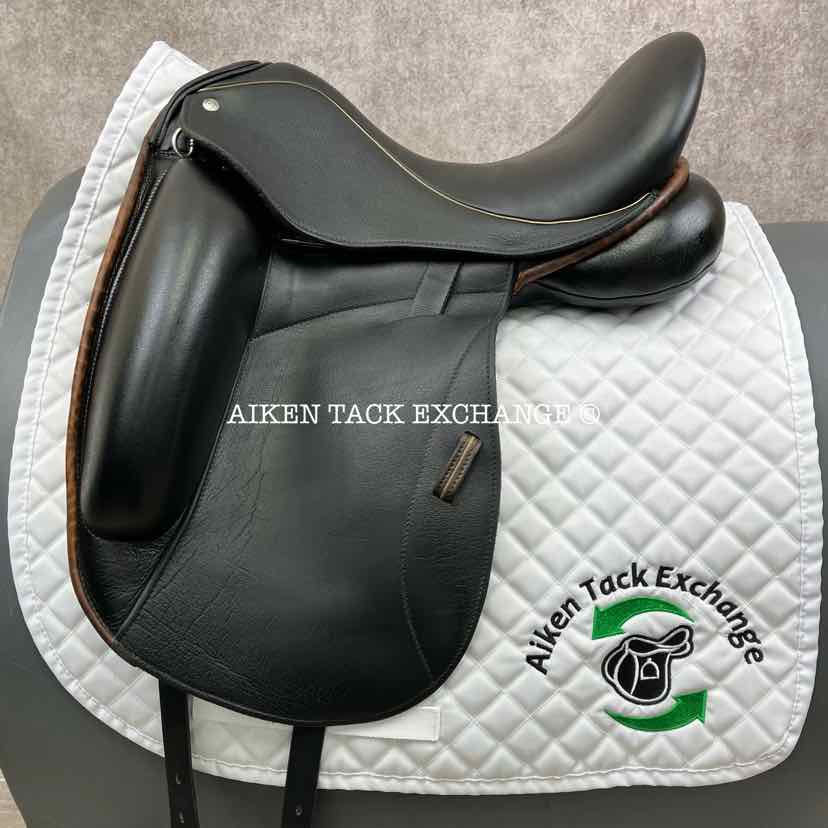 2018 Custom Saddlery Icon Star Monoflap Dressage Saddle, 17" Seat, Short Flap, Adjustable Tree, Wool Flocked Panels