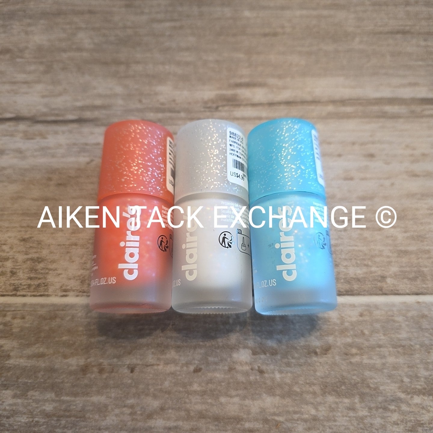 Claire's Matte Glitter Nail Polish - Set of 3