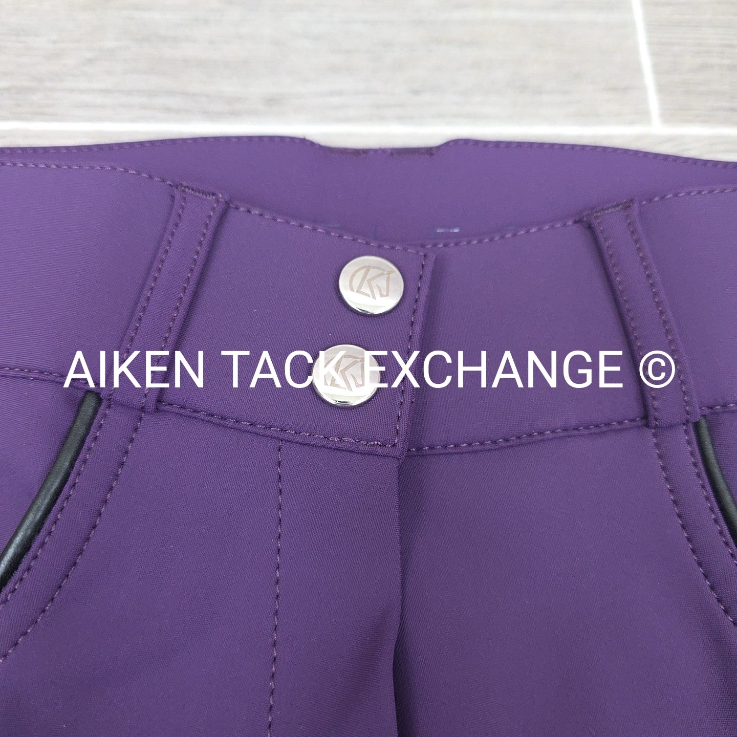 KL Select Gabrielle Knee Patch Breeches, Purple, Women's Size 24R