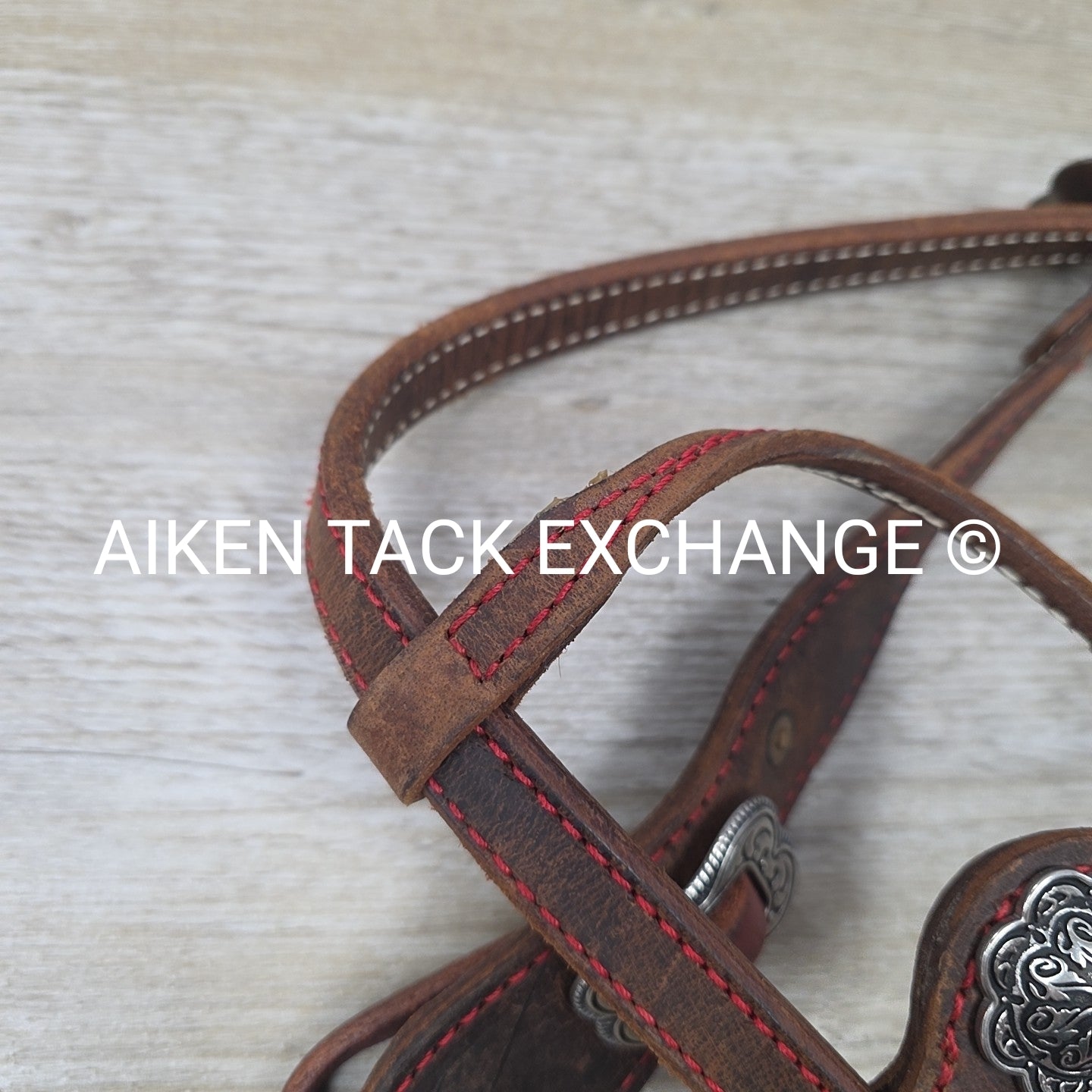 One Ear Headstall with Split Reins, Brown, Size Full