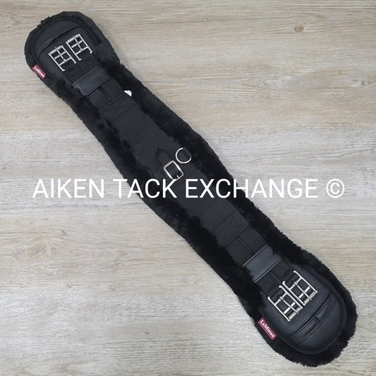 LeMieux Integrated Web & Merino Dressage / Monoflap Short Girth, Black, 30"