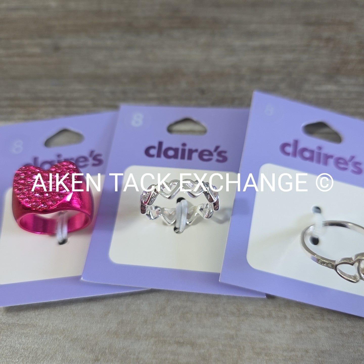 Claire's Rings (3) - Size 8