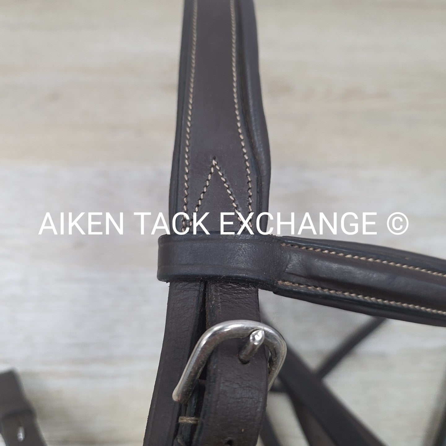 ExionPro Monocrown Fancy Stitched Bridle with Rubber Grip Reins, Brown, Size Ful