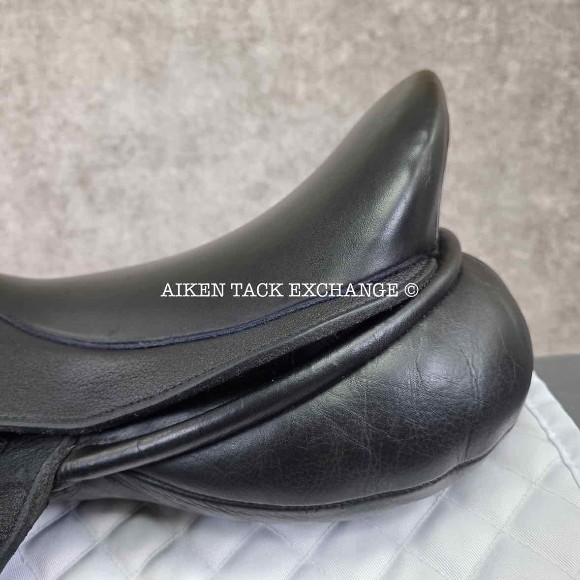 2019 Custom Saddlery Icon Flight Monoflap Dressage Saddle, 18" Seat, Adjustable Tree, Wool Flocked Panels