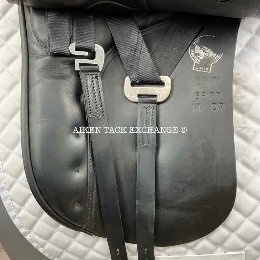 **SOLD** 2007 Lovatt & Ricketts Berkeley Dressage Saddle, 17" Seat, Short Flap, Wide Tree, Wool Flocked Panels