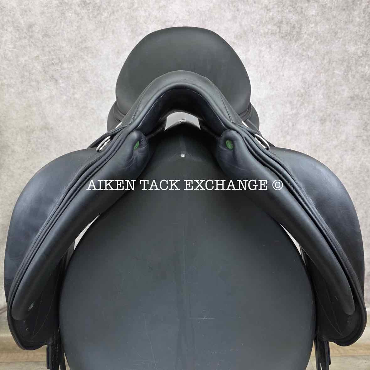 2008 Devoucoux Makila Monoflap Dressage Saddle, 18" Seat, 3A Flap, Medium Wide Tree, D3D Panels, Full Buffalo Leather