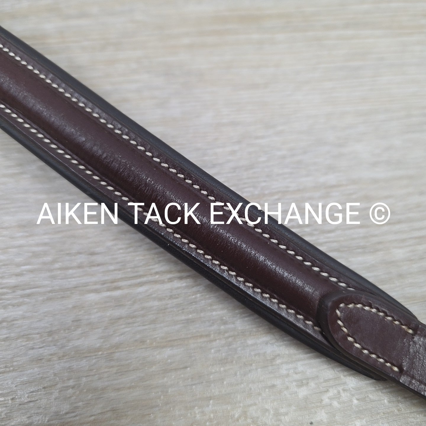 Padded Plain Raised Browband, Brown, 15"